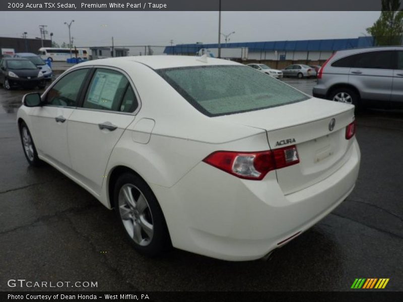 Premium White Pearl / Taupe 2009 Acura TSX Sedan