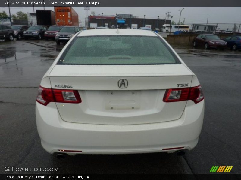 Premium White Pearl / Taupe 2009 Acura TSX Sedan