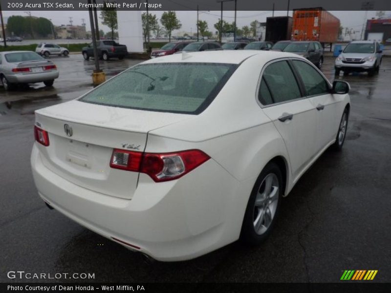 Premium White Pearl / Taupe 2009 Acura TSX Sedan