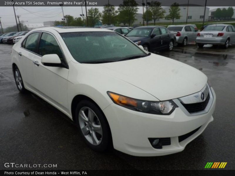 Premium White Pearl / Taupe 2009 Acura TSX Sedan
