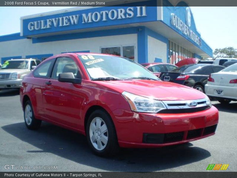 Vermillion Red / Medium Stone 2008 Ford Focus S Coupe