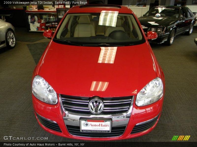 Salsa Red / Pure Beige 2009 Volkswagen Jetta TDI Sedan