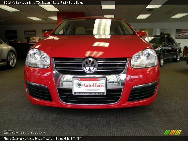 Salsa Red / Pure Beige 2009 Volkswagen Jetta TDI Sedan