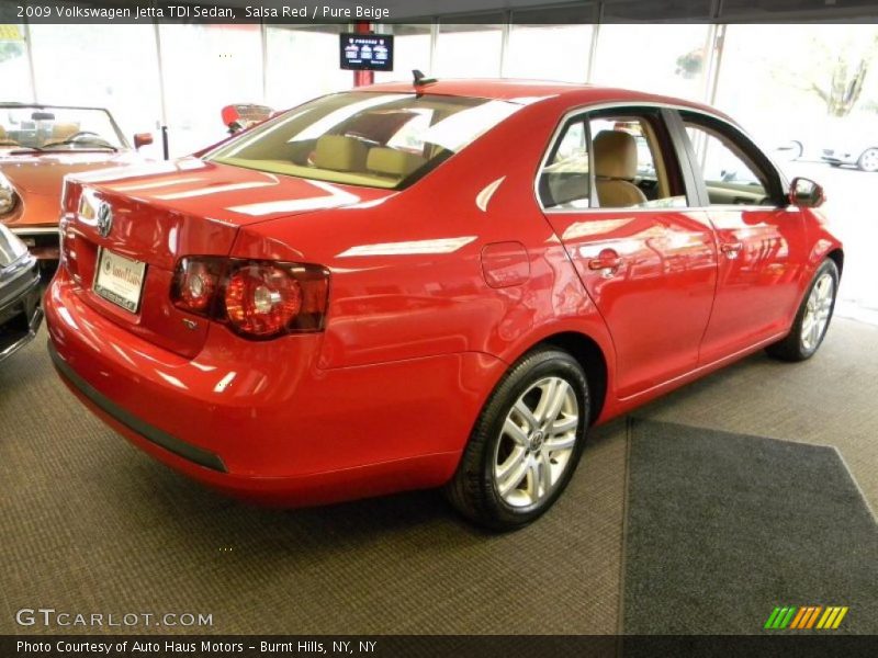 Salsa Red / Pure Beige 2009 Volkswagen Jetta TDI Sedan