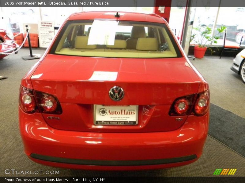 Salsa Red / Pure Beige 2009 Volkswagen Jetta TDI Sedan