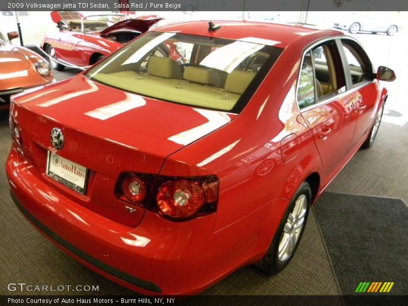 Salsa Red / Pure Beige 2009 Volkswagen Jetta TDI Sedan