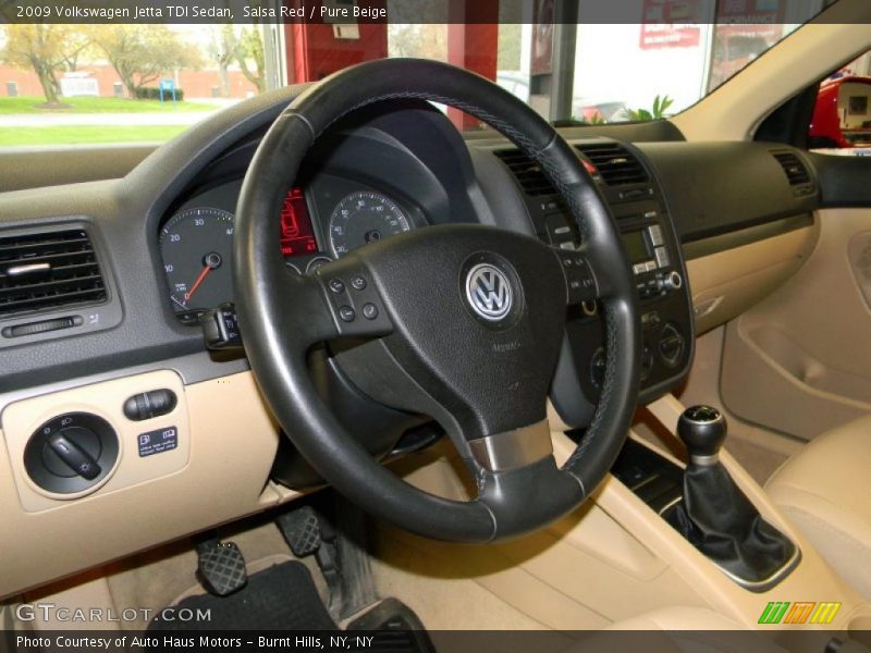 Salsa Red / Pure Beige 2009 Volkswagen Jetta TDI Sedan