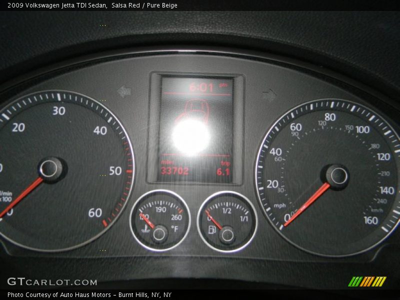 Salsa Red / Pure Beige 2009 Volkswagen Jetta TDI Sedan