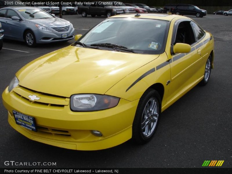Rally Yellow / Graphite Gray 2005 Chevrolet Cavalier LS Sport Coupe