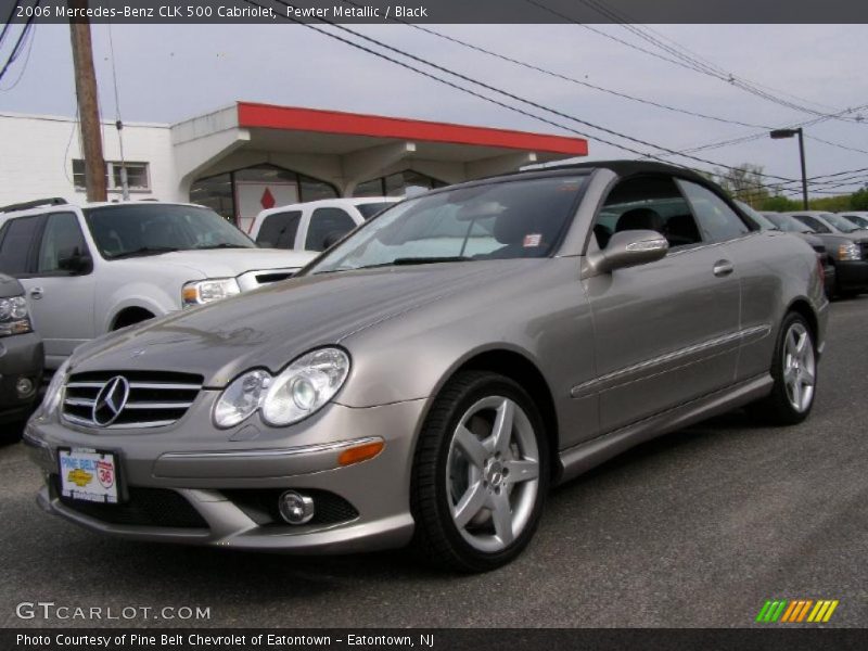 Pewter Metallic / Black 2006 Mercedes-Benz CLK 500 Cabriolet