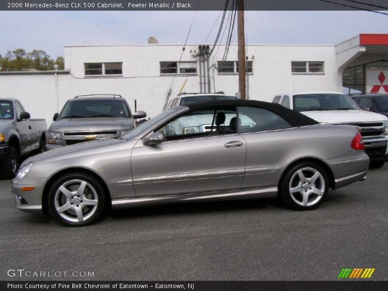 Pewter Metallic / Black 2006 Mercedes-Benz CLK 500 Cabriolet