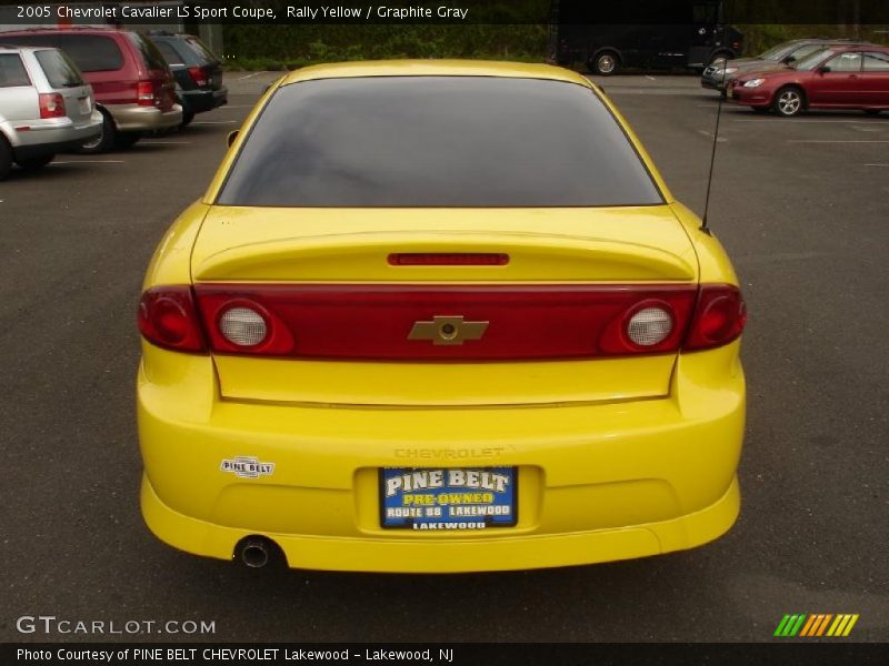 Rally Yellow / Graphite Gray 2005 Chevrolet Cavalier LS Sport Coupe