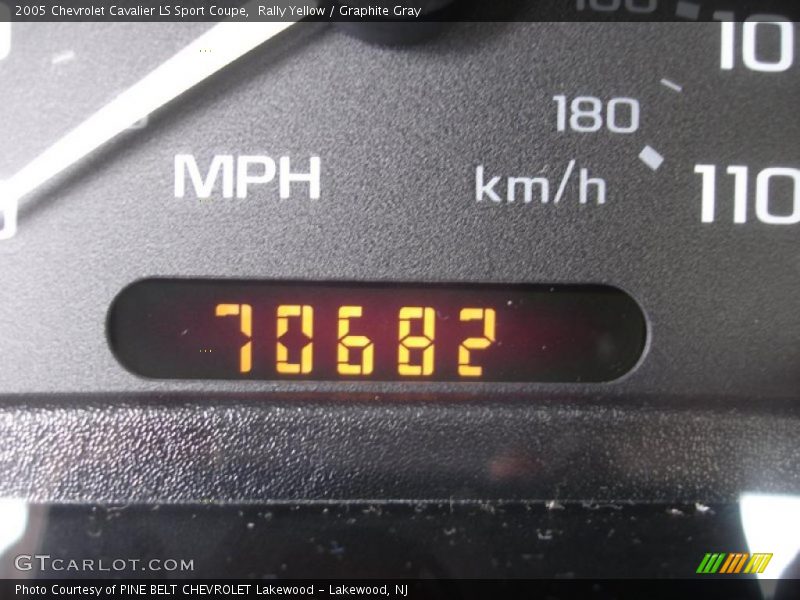 Rally Yellow / Graphite Gray 2005 Chevrolet Cavalier LS Sport Coupe