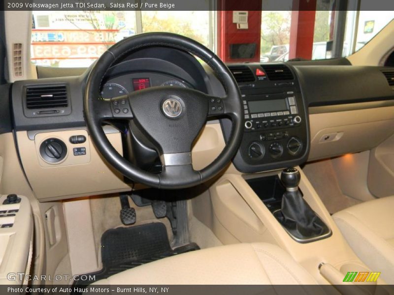Salsa Red / Pure Beige 2009 Volkswagen Jetta TDI Sedan