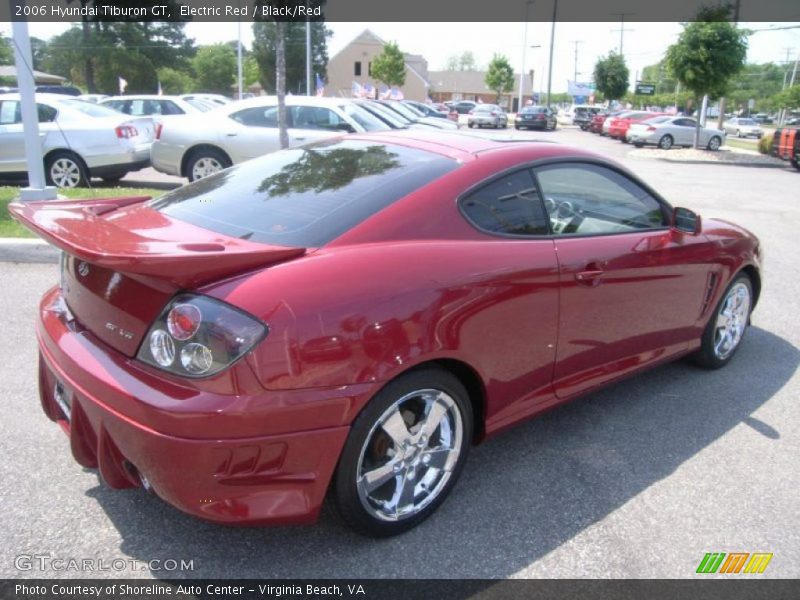 Electric Red / Black/Red 2006 Hyundai Tiburon GT