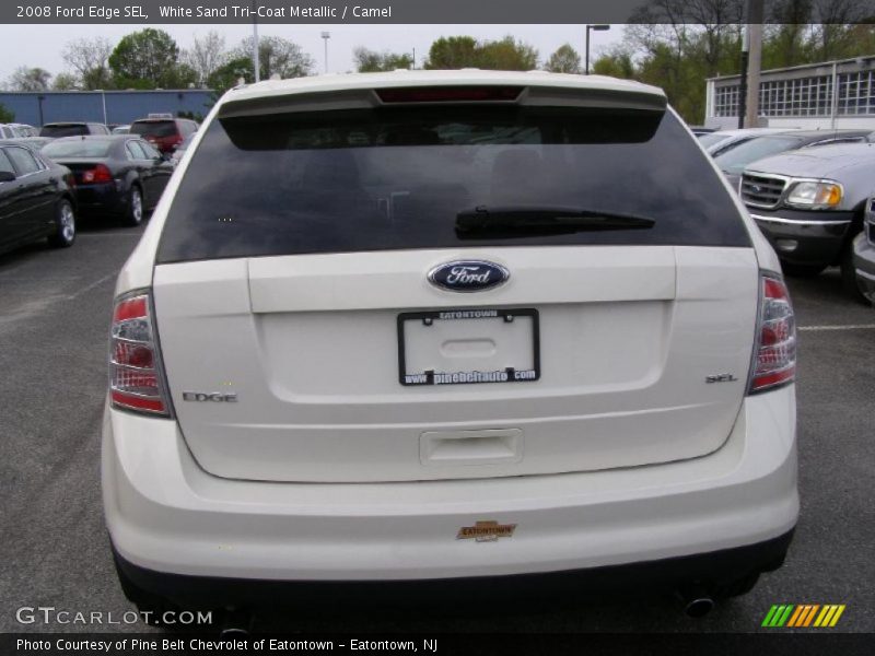 White Sand Tri-Coat Metallic / Camel 2008 Ford Edge SEL