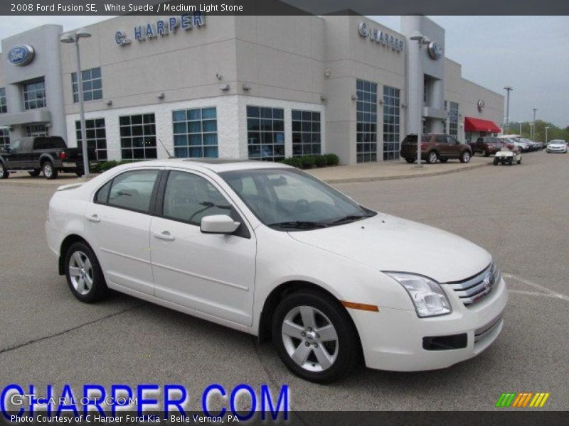 White Suede / Medium Light Stone 2008 Ford Fusion SE