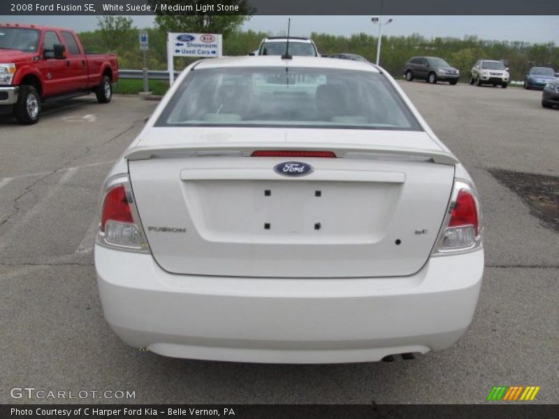 White Suede / Medium Light Stone 2008 Ford Fusion SE