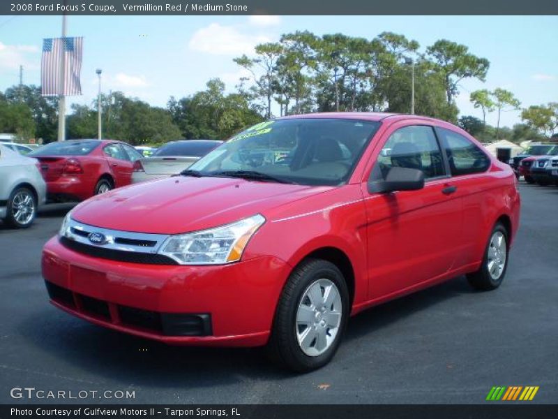 Vermillion Red / Medium Stone 2008 Ford Focus S Coupe
