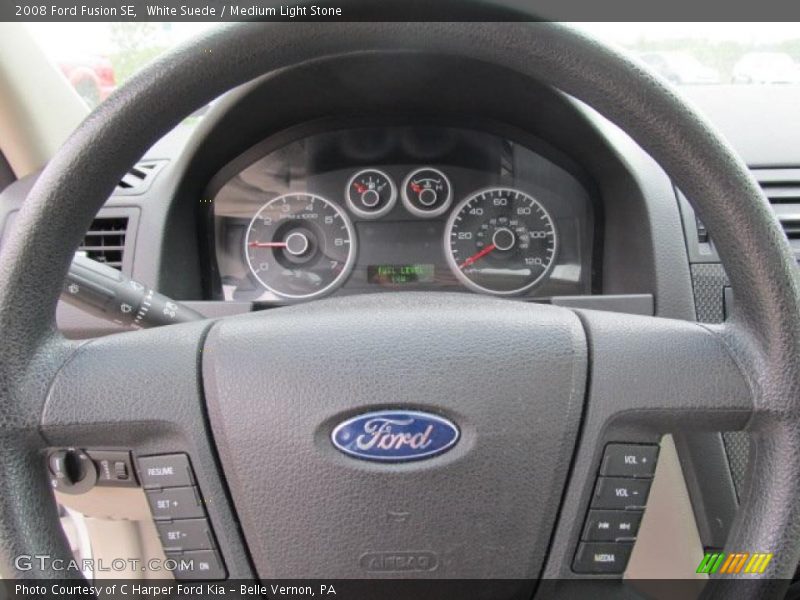 White Suede / Medium Light Stone 2008 Ford Fusion SE