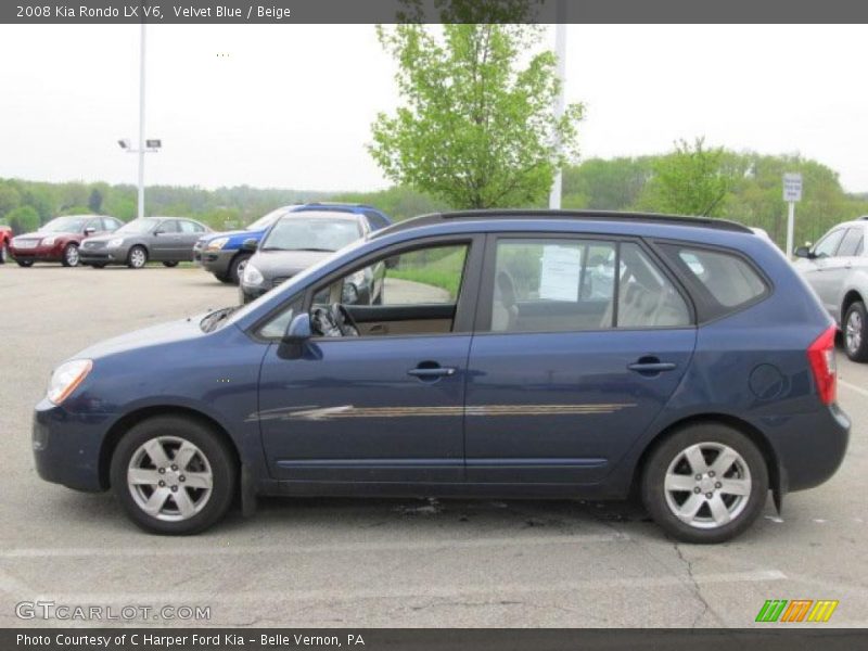 Velvet Blue / Beige 2008 Kia Rondo LX V6