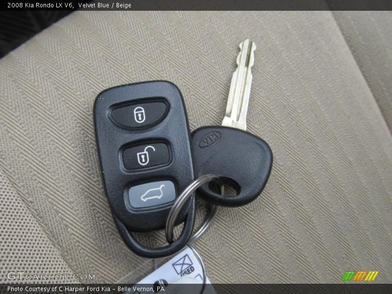 Velvet Blue / Beige 2008 Kia Rondo LX V6