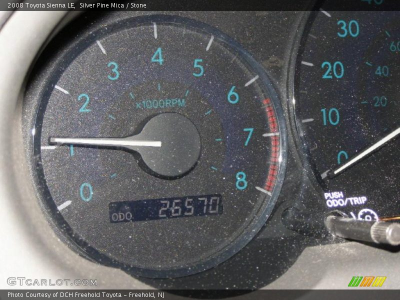 Silver Pine Mica / Stone 2008 Toyota Sienna LE