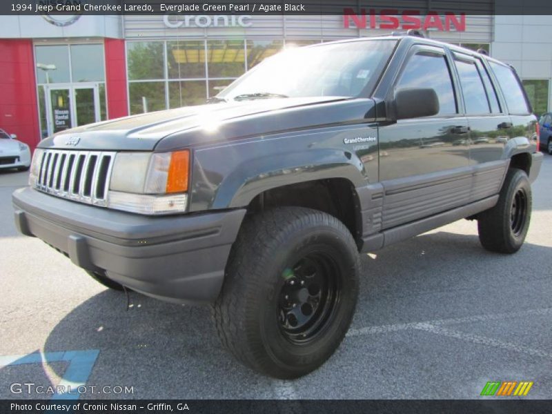 Everglade Green Pearl / Agate Black 1994 Jeep Grand Cherokee Laredo