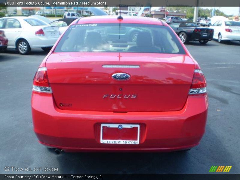 Vermillion Red / Medium Stone 2008 Ford Focus S Coupe