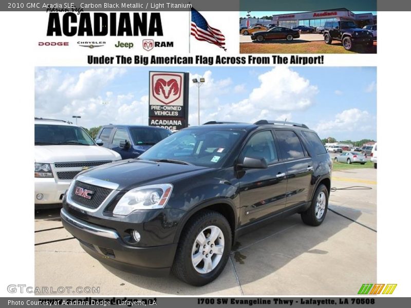 Carbon Black Metallic / Light Titanium 2010 GMC Acadia SLE