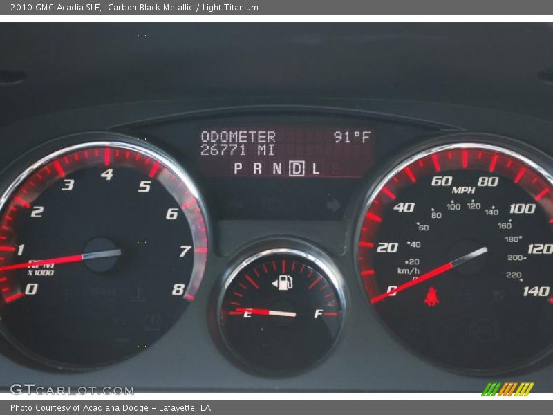 Carbon Black Metallic / Light Titanium 2010 GMC Acadia SLE