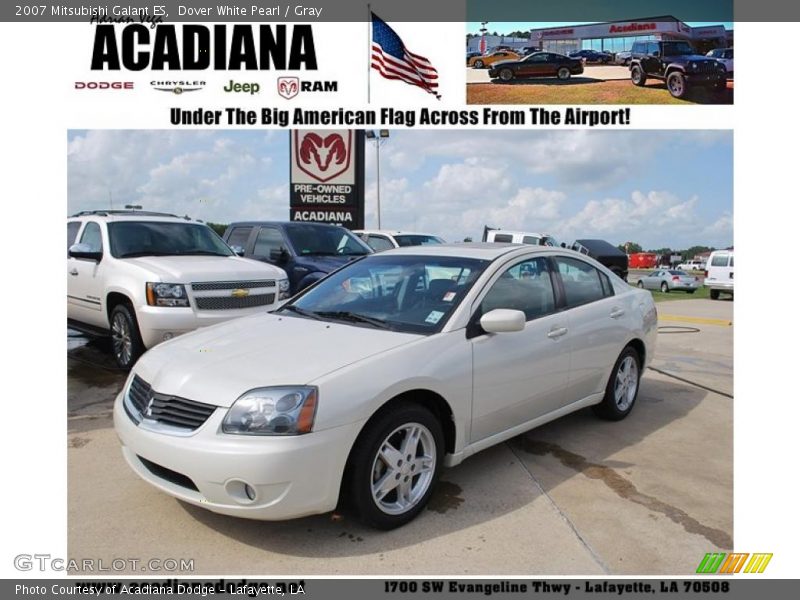Dover White Pearl / Gray 2007 Mitsubishi Galant ES