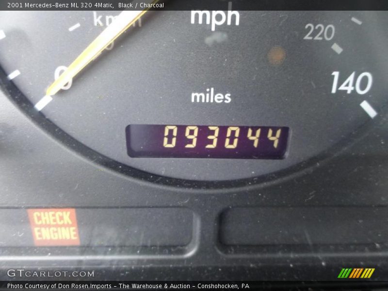 Black / Charcoal 2001 Mercedes-Benz ML 320 4Matic