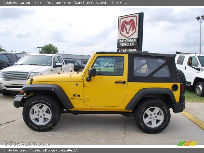 Detonator Yellow / Dark Slate Gray/Medium Slate Gray 2008 Jeep Wrangler X 4x4