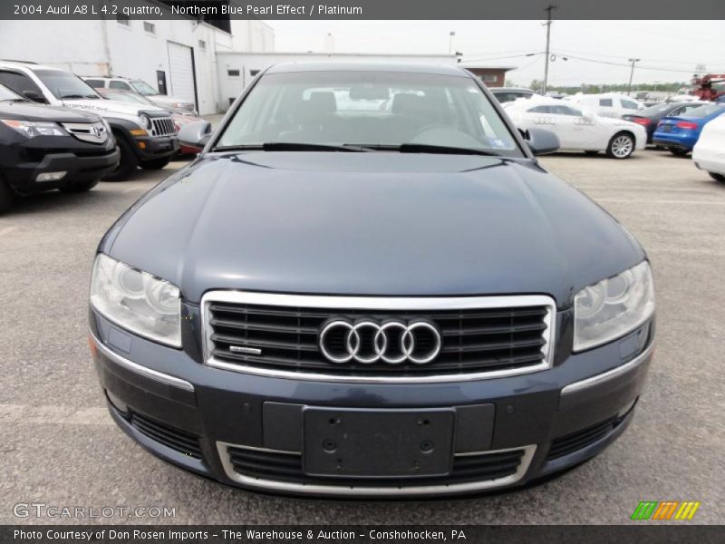 Northern Blue Pearl Effect / Platinum 2004 Audi A8 L 4.2 quattro