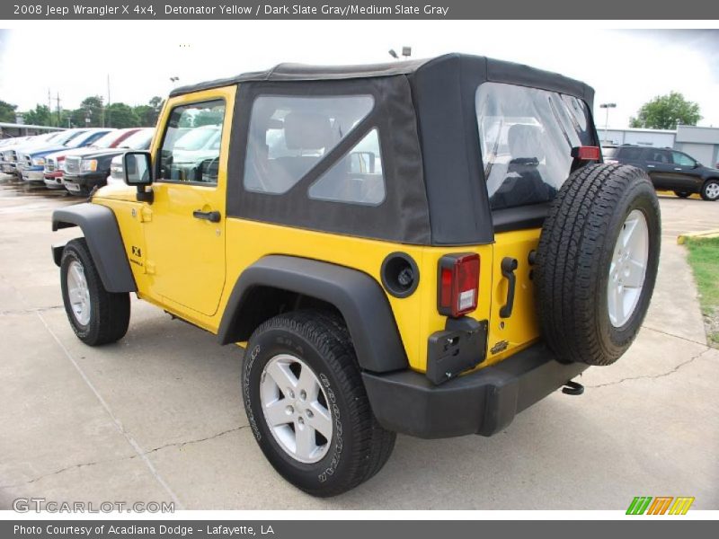 Detonator Yellow / Dark Slate Gray/Medium Slate Gray 2008 Jeep Wrangler X 4x4