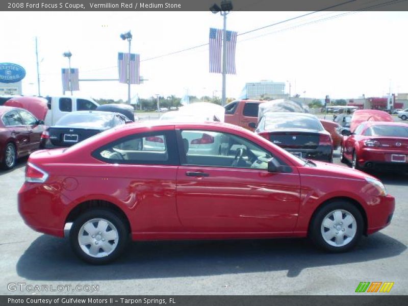 Vermillion Red / Medium Stone 2008 Ford Focus S Coupe