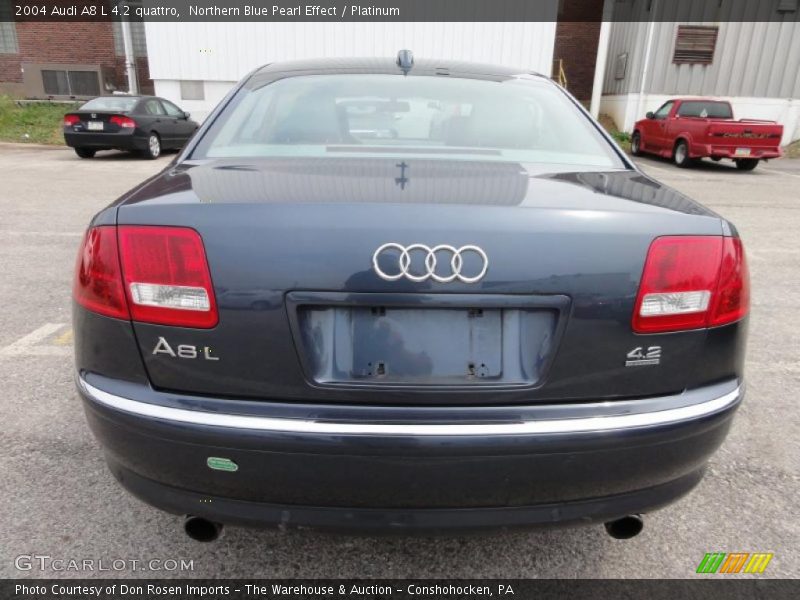 Northern Blue Pearl Effect / Platinum 2004 Audi A8 L 4.2 quattro