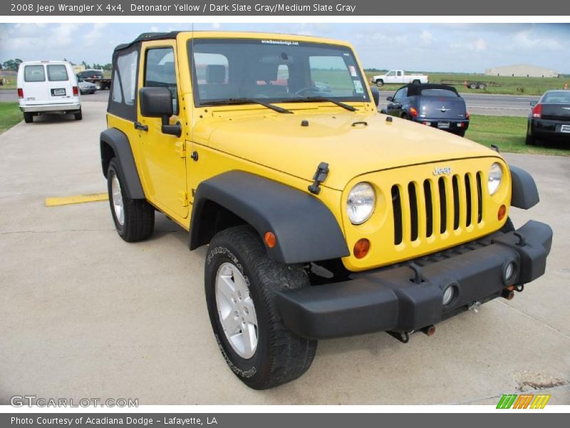 Detonator Yellow / Dark Slate Gray/Medium Slate Gray 2008 Jeep Wrangler X 4x4