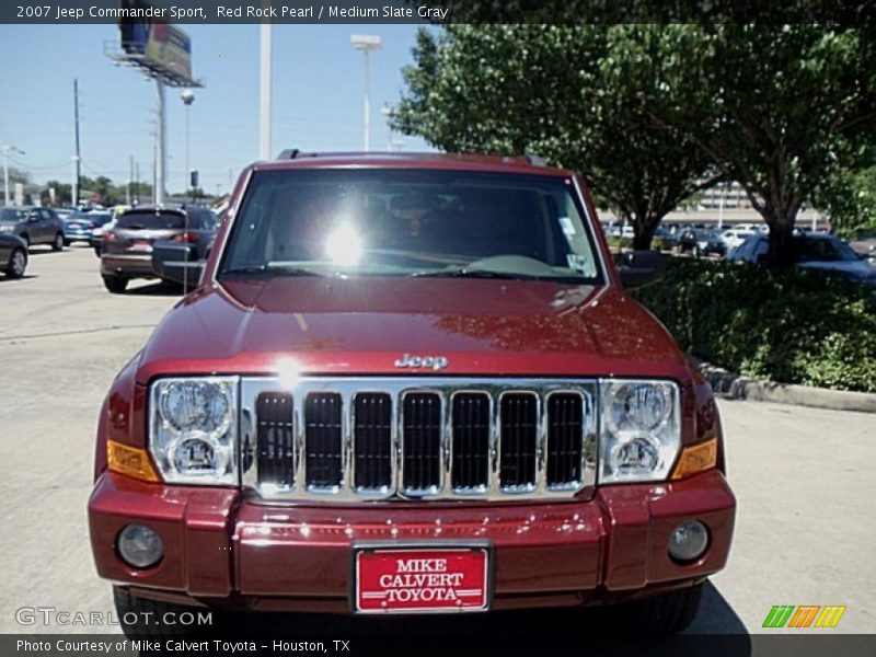 Red Rock Pearl / Medium Slate Gray 2007 Jeep Commander Sport