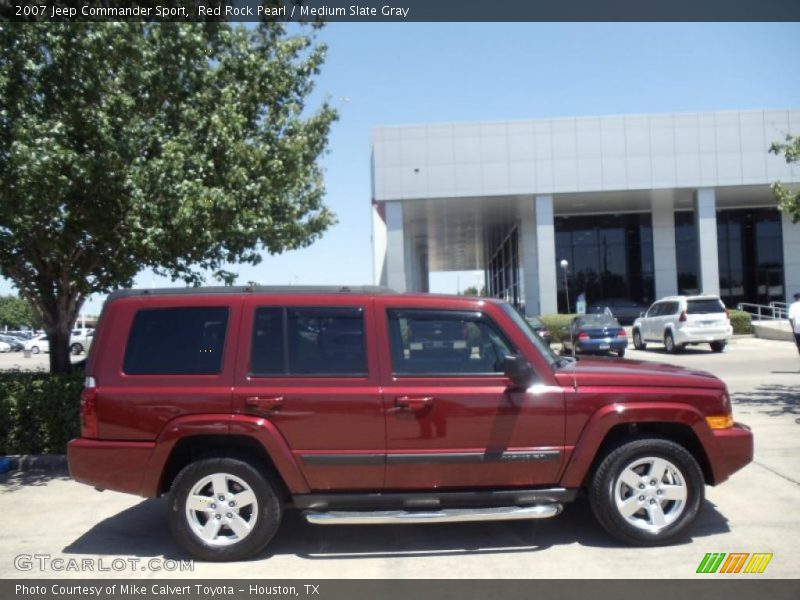 Red Rock Pearl / Medium Slate Gray 2007 Jeep Commander Sport