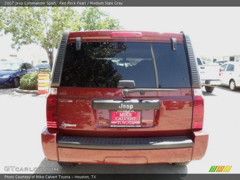 Red Rock Pearl / Medium Slate Gray 2007 Jeep Commander Sport