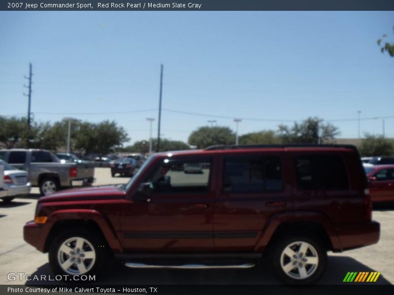 Red Rock Pearl / Medium Slate Gray 2007 Jeep Commander Sport