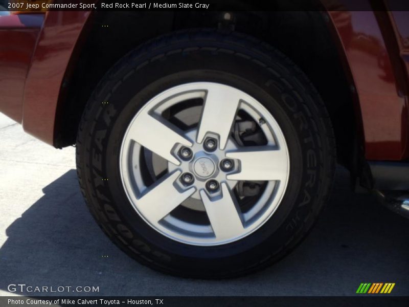 Red Rock Pearl / Medium Slate Gray 2007 Jeep Commander Sport