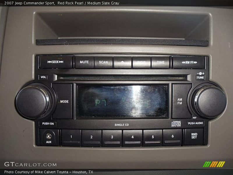 Red Rock Pearl / Medium Slate Gray 2007 Jeep Commander Sport