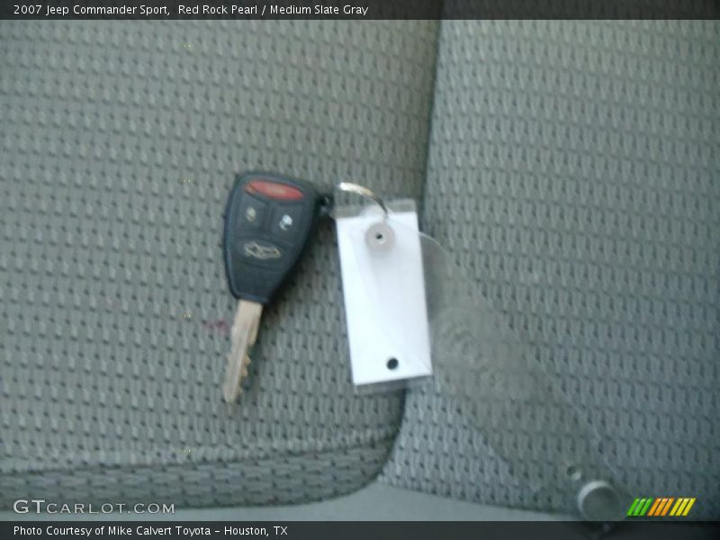 Red Rock Pearl / Medium Slate Gray 2007 Jeep Commander Sport