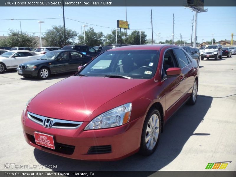 Moroccan Red Pearl / Black 2007 Honda Accord SE V6 Sedan