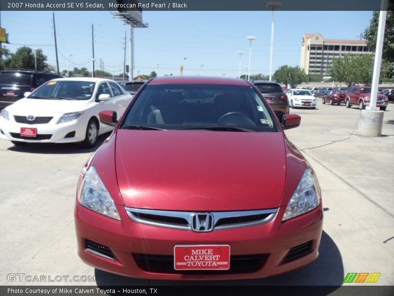 Moroccan Red Pearl / Black 2007 Honda Accord SE V6 Sedan