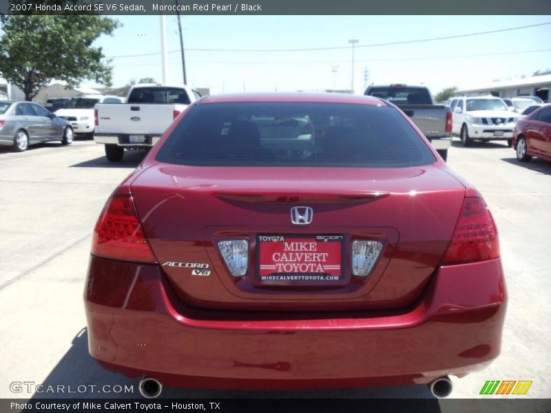 Moroccan Red Pearl / Black 2007 Honda Accord SE V6 Sedan