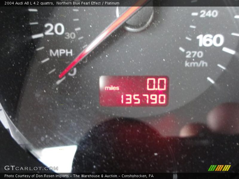 Northern Blue Pearl Effect / Platinum 2004 Audi A8 L 4.2 quattro